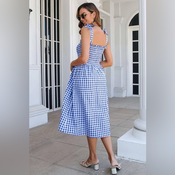 Checkered Charm Plaid Cami Dress - Picture 3 of 4